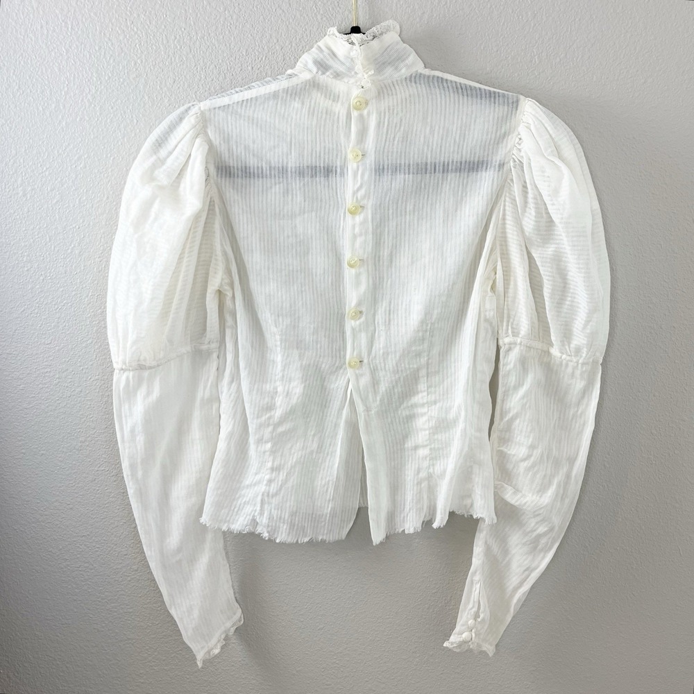 Edwardian Cotton Lace Blouse Handmade - Picture 3 of 16